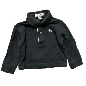 Burberry Black Long Sleeve Polo Shirt Size 12 Months